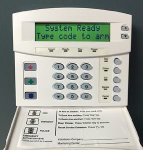 picture of a security system keypad