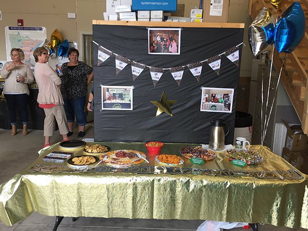 picture of the snack table from Tom Marthaler's retirement party