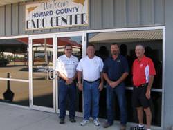 Pictured are a few of the Howard County Fair Board members (L to R), Tom Barnes (Secretary), Mark Bohle, Mike Walton, and Don Ferrie (Board President).