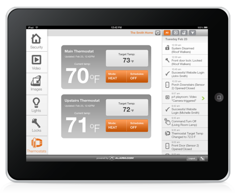 Smart Home Services Mobile App Heartland Security